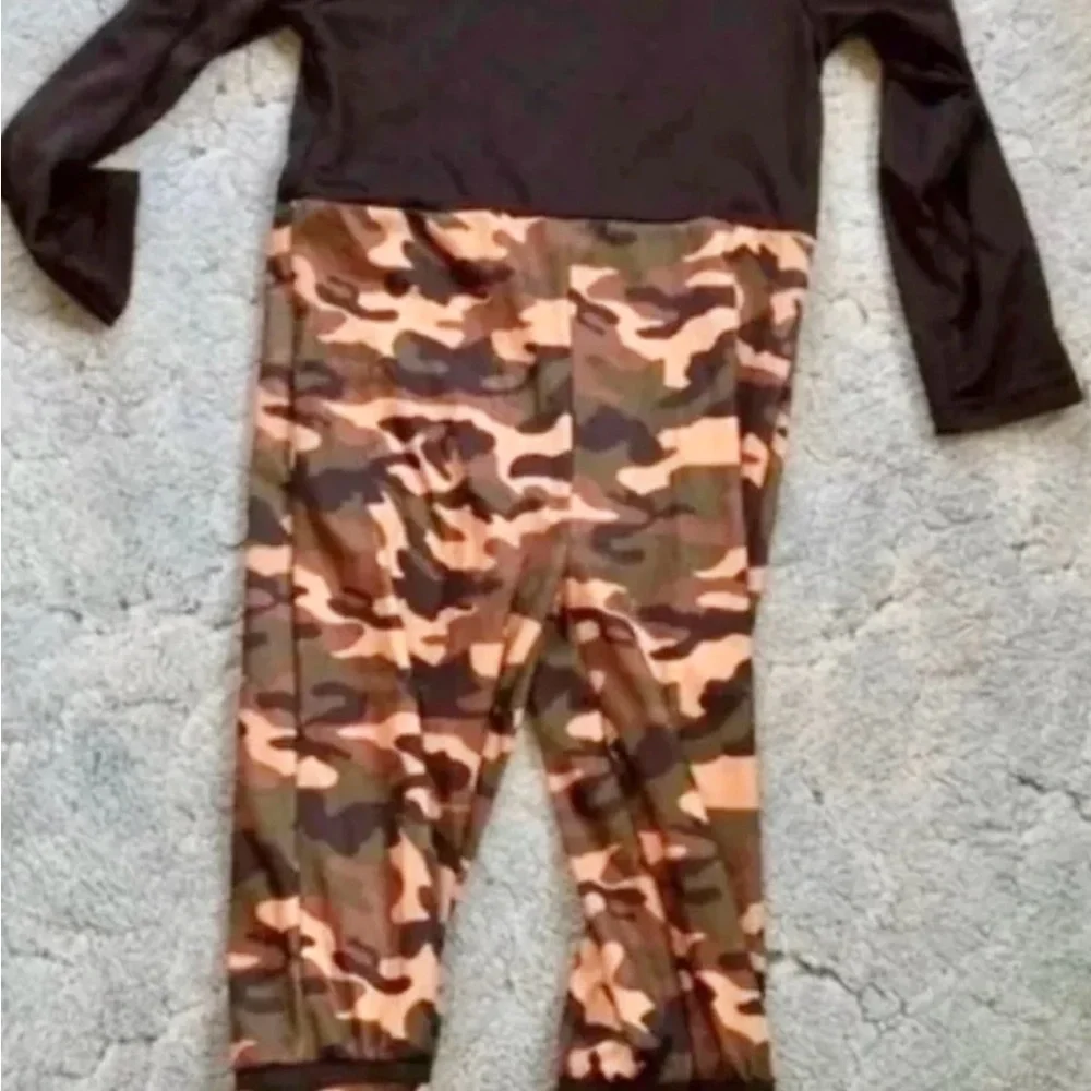 Costume dressup play time boys 10/12 large 2 piece set hulk mask/army halloween